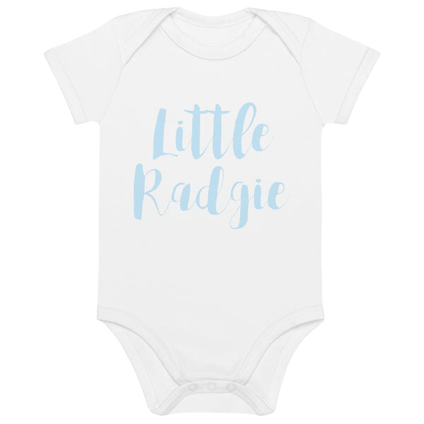 Little Radgie Blue Geordie Organic Cotton Baby Grow