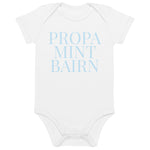 Propa Mint Bairn Blue Geordie Organic Cotton Baby Grow